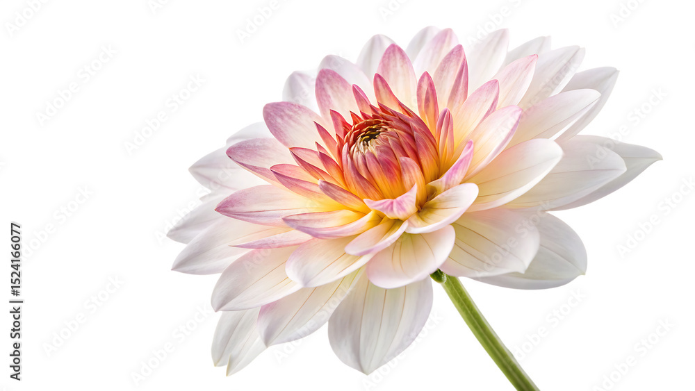 Fototapeta premium dahlia flower isolated on white background PNG