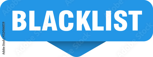 blacklist sticker. blacklist sign on transparent background