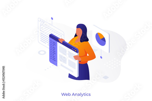 Business Isometric Vector Illustration With Characters