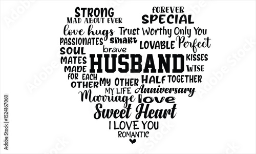Husband Love Word art Svg Design
