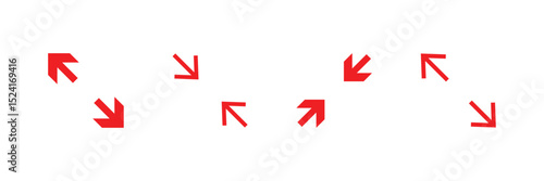 Arrow zoom icon. Resize Arrows vector icon