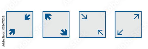 Maximum and minimum size icon. zoom in and zoom out icon vector illustration