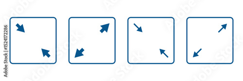 Maximum and minimum size icon. zoom in and zoom out icon vector illustration