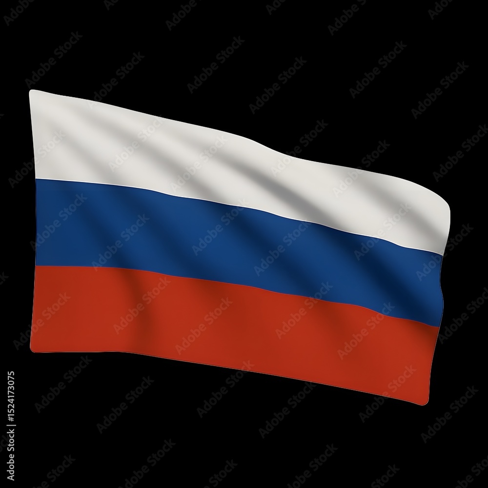 Fototapeta premium russian flag waving in wind