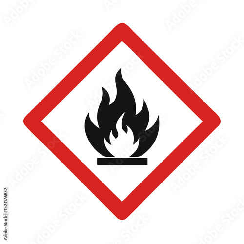 Flammable Material Hazard Symbol – GHS Pictogram