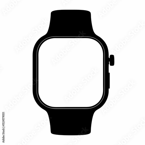 Smartwatch Icon – Wearable Technology Silhouette