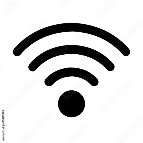 Wi-Fi Signal Icon – Wireless Network Symbol Vector
