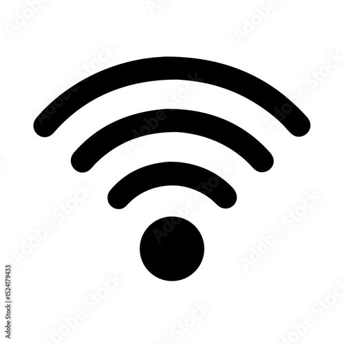 Wi-Fi Signal Icon – Wireless Network Symbol Vector