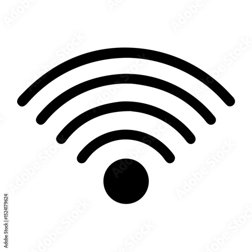 Wi-Fi Signal Icon – Wireless Network Symbol Vector