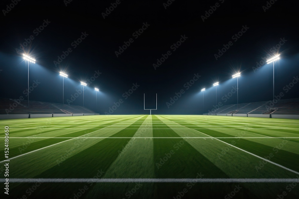 Night football field stadium lights game Night football field stadium lights game