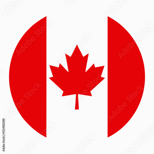 Canada Flag in Circular Design