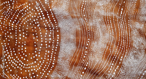 Aboriginal Dot Painting Art Texture.