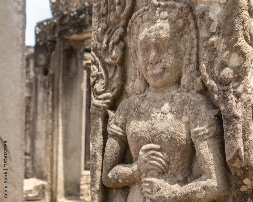 Obraz premium Ancient temples of the abandoned city of Angkor, near the city of Siem Reap, Cambodia