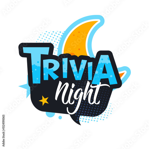 trivia night — vector illustration	