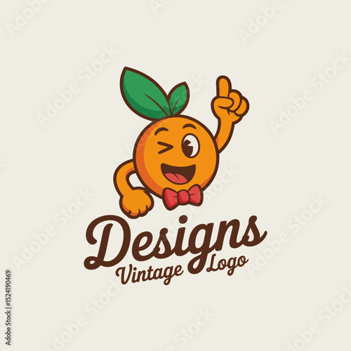 Vintage Orange Design Logo