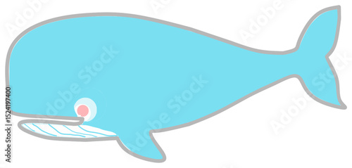 vector illustration of a cartoon whale