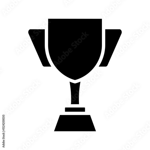 Award winner black icon design. Champion sign. Leadership happy successful. Victory prize tropy graphic design symbol. Vector illustration.	
