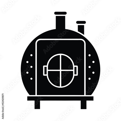 Black Autoclave Vector illustration