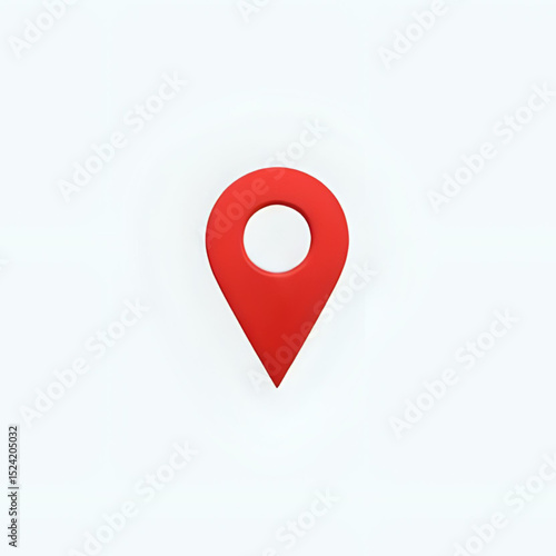 Free Download A red location pin is shown on a white background. - GFXLoad