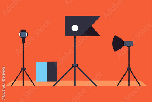 photo camera and tripod