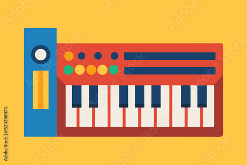 vector illustration of a set of musical instruments