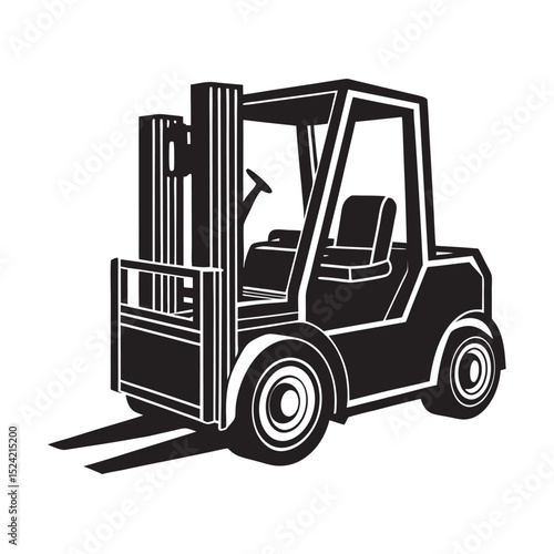 vector-of-silhouette-of-forklift-on-the-white-back.eps