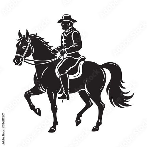 vector-of-silhouette-of-horse-rider-on-the-white-b.eps