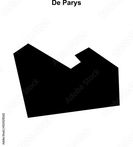 De Parys (England) blank outline map