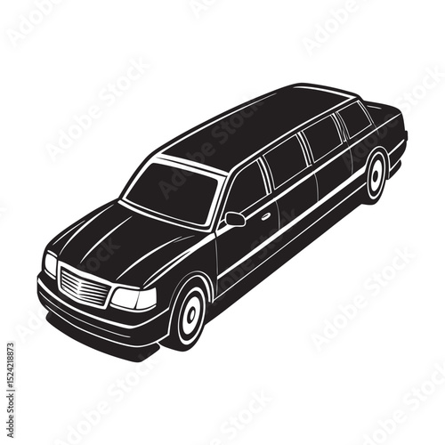 vector-of-silhouette-of-limousine-on-the-white-bac.eps