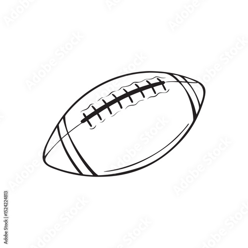 line-art-of-american-football-on-the-white-backgro.eps