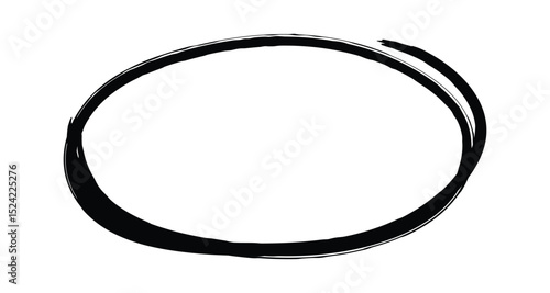 Irregular hand drawn oval with double outline highlighting an empty space, ideal for adding text or images within its boundaries, creating a personalized and unique design element