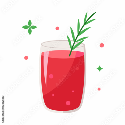 strawberry juice and strawberry