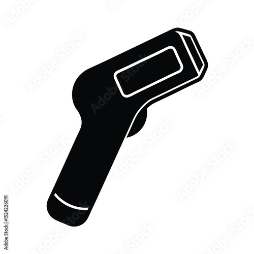 Black Infrared Thermometer Vector illustration