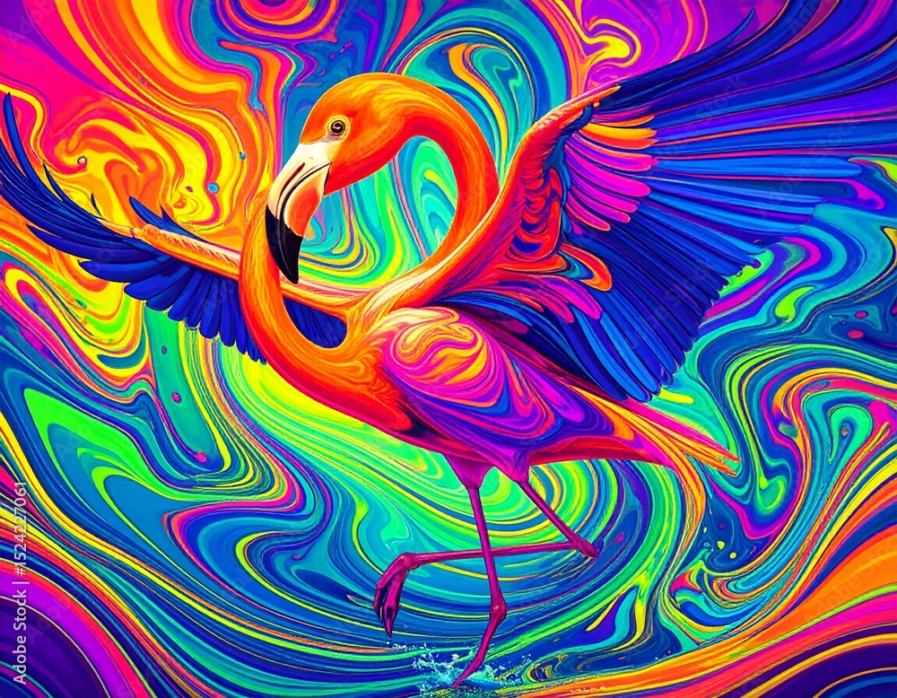 Obraz premium エキゾチックなフラミンゴ