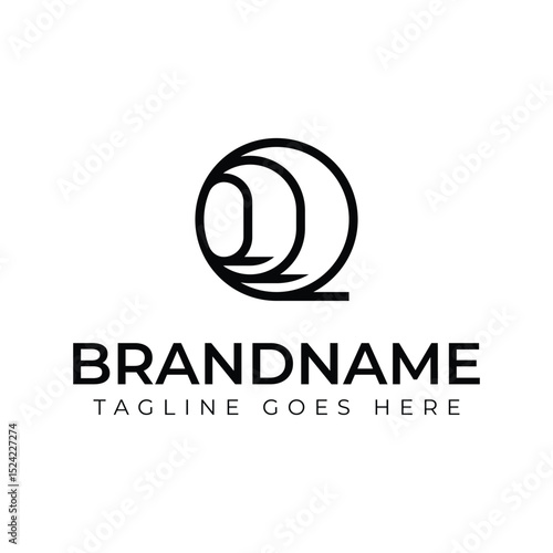 Letters QQQ Monogram Circle Logo, suitable for any business with Q QQ or QQQ Initials