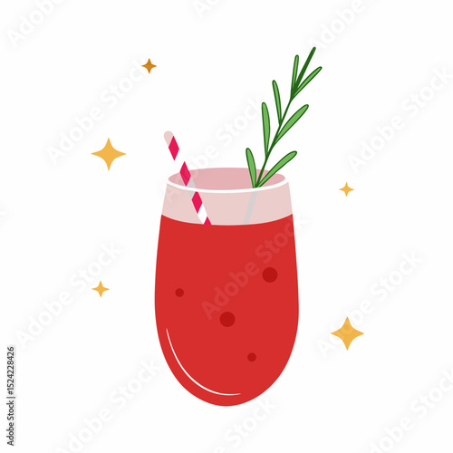 strawberry smoothie with strawberry