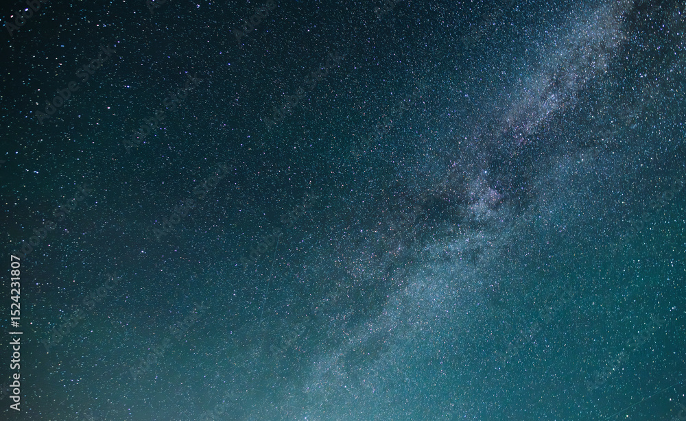 Obraz premium Beautiful bright Milky Way on the starry sky. Astronomical background.