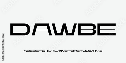 Techno font dawbe is a futuristic and bold typeface design. Suitable for digital branding, techrelated projects, and modern layouts.