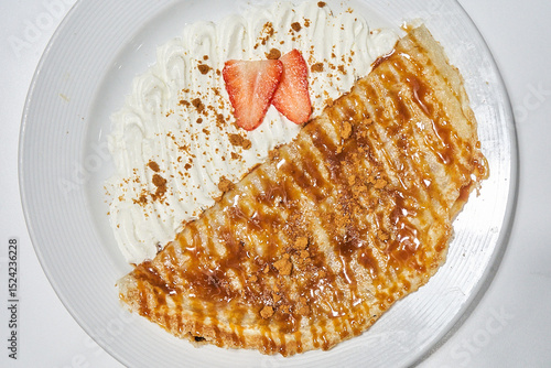 Crepe con dulce de leche