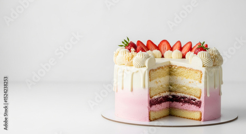 slice of cake with fruits