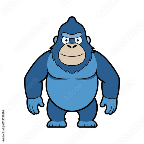 gorilla vector art illustration