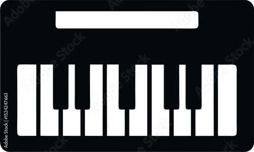 Keyboard – black silhouette on white background
