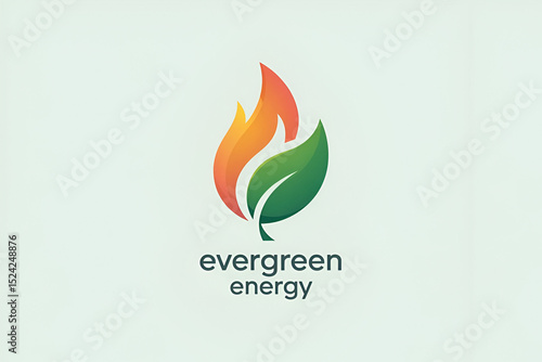 vector illustration of an abstract green leaf