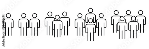 Teamwork, People Icons, Group of people, Team work icons vector illustration symbol. 