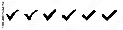 Checkmark icon. Check mark vector set. Checkmark icon set. Tick yes sign. Vote sign set.