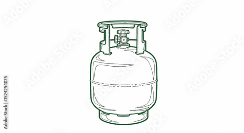 green small LPG isolated on white