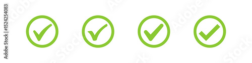 Checkmark icon. Check mark vector set. Checkmark icon set. Tick yes sign. Vote sign set.