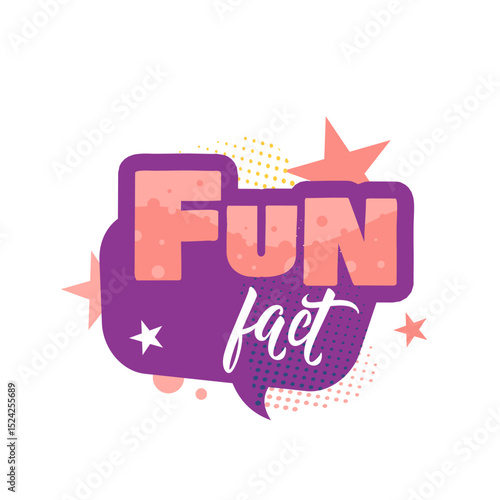 Fun fact — isolated badge, sticker — vector illustration