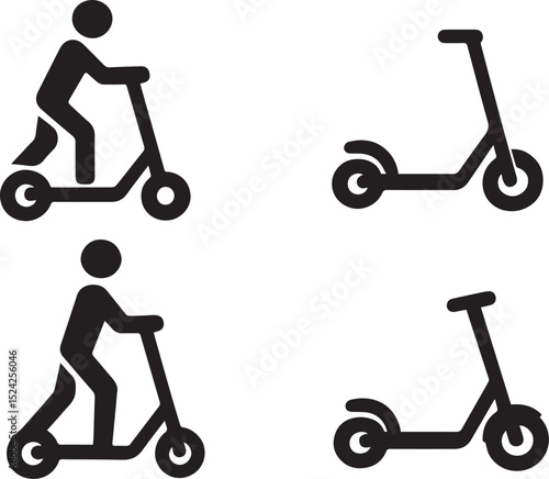 Scooter on a white background