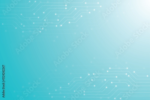 Futuristic Blue Tech Background with Digital Circuit Lines